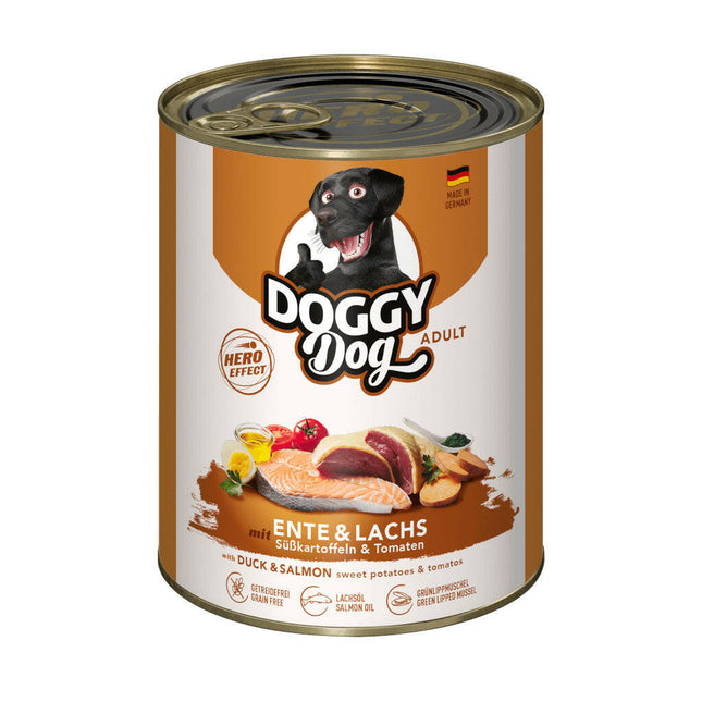 Doggy Dog Duck & - grain-free wet dog food with duck and salmon.