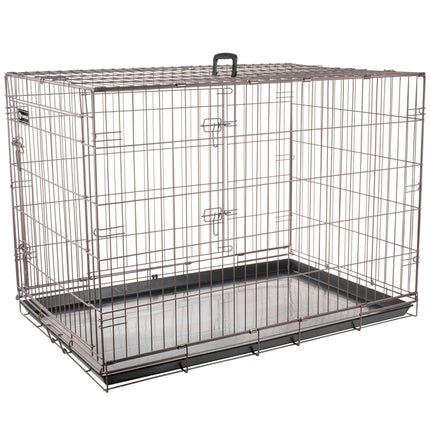 Flamingo Ebo Taupe - metal dog crate, XL:.