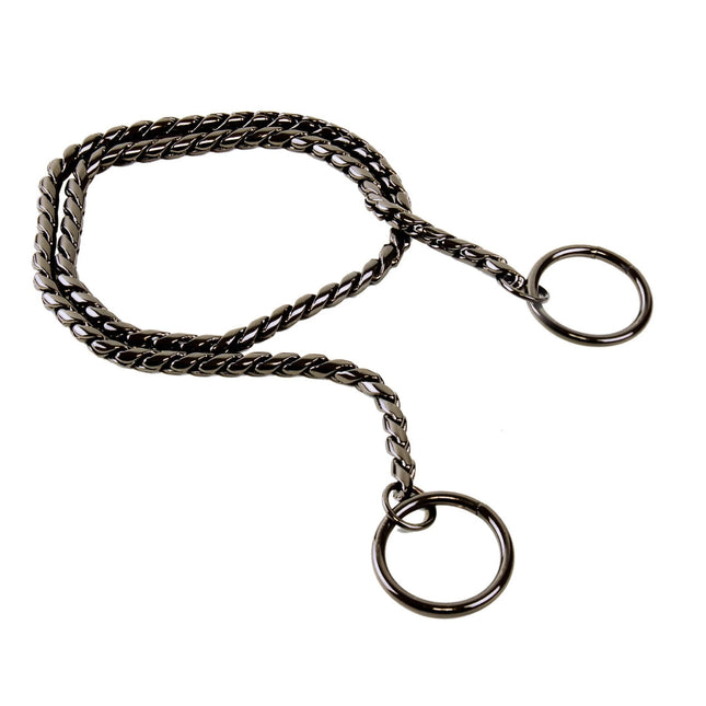 Show Tech Snake Chain Anthracite - elegant anthracite exhibition chain, metal.