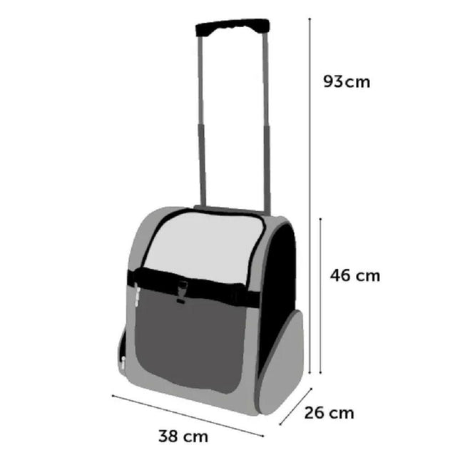 Flamingo Tirza Trolley - wheeled transport bag for dogs and cats, up to 38x26x40/93cm.