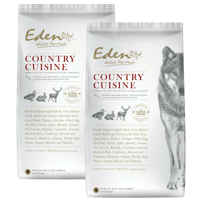 Eden Country Cuisine Size S - Dog Food for Small Breeds with Duck, Lamb, Rabbit, and Game Meat.