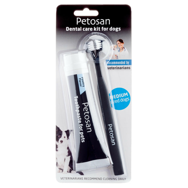 Petosan Teeth Cleaning Kit for Medium Breed Dogs.