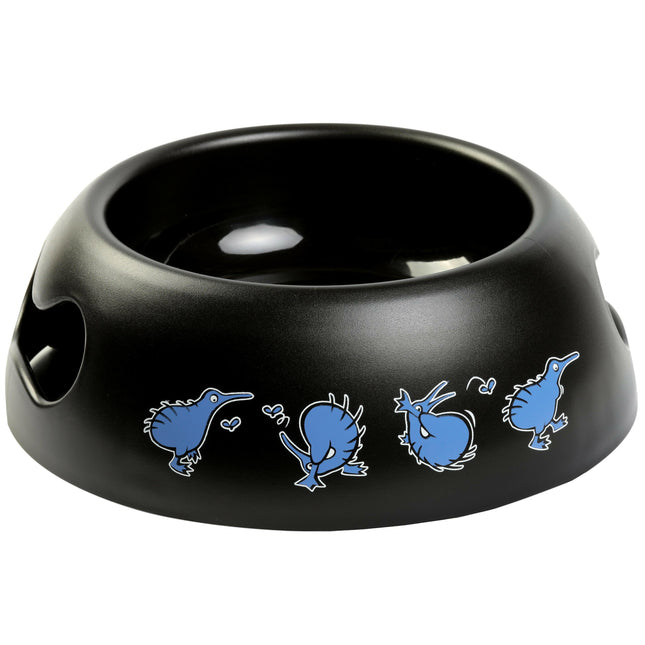 Kiwi Walker Black Bowl - plastic dog bowl, non-slip.