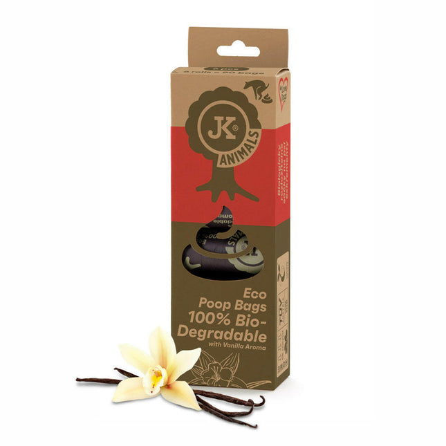 JK Animals BIO - Degradable Poop Bags (6x15 pcs.) - Biodegradable Dog Waste Bags.