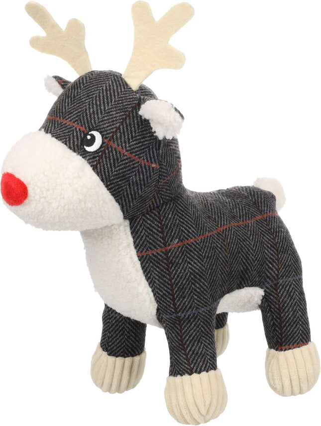 Flamingo Christmas Araceli Reindeer - holiday toy for dogs, plush reindeer with a squeaker.