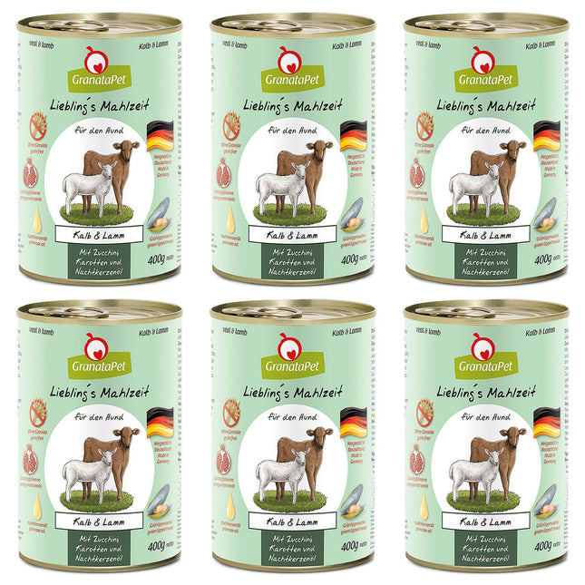 GranataPet Veal & Lamb - grain-free wet dog food, veal and lamb.