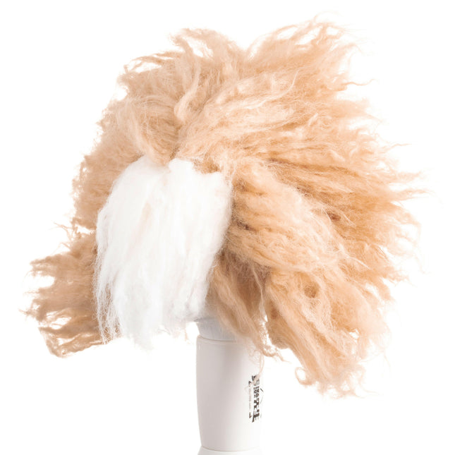 Mr. Jiang Teddy Head Hair - interchangeable fur for the Teddy grooming head, beige with a face.