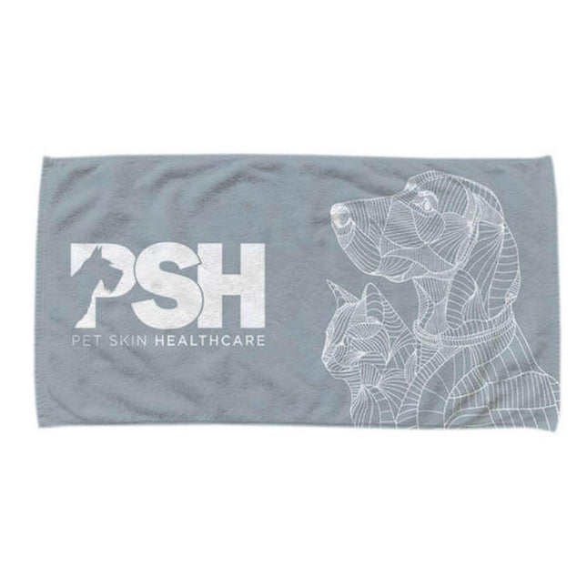PSH Bath Towel for Dogs and Cats, White.