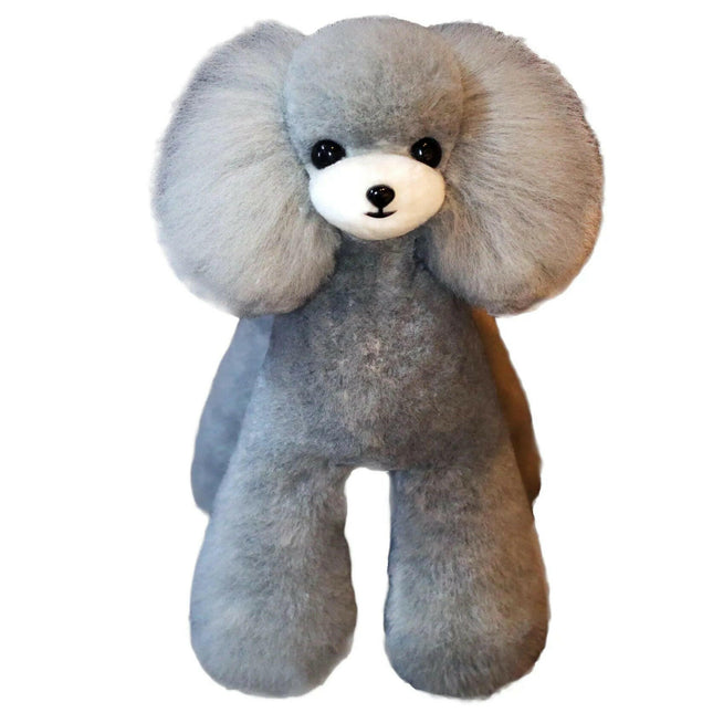 Mr. Jiang Teddy Full Body Hair - interchangeable fur for the Teddy grooming mannequin, gray with a white face.