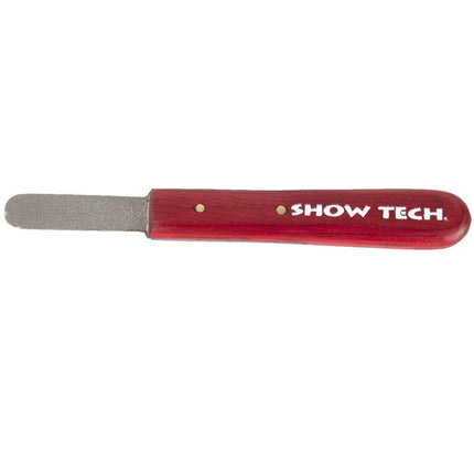 Show Tech Solid Stripper Stripping Knife - metal trimmer with a wooden handle, suitable for both right-handed and left-handed users..