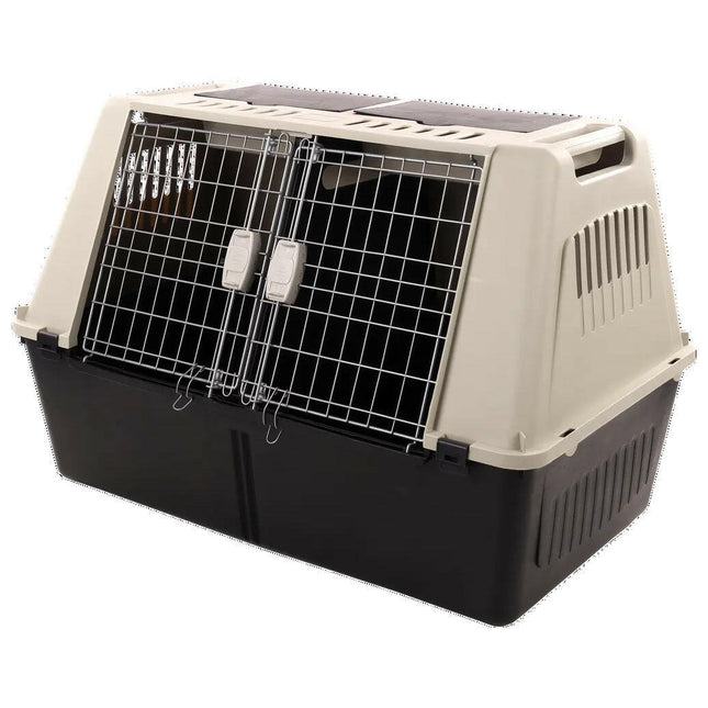 Flamingo Tripper Grey XL - transporter for two dogs, divided.