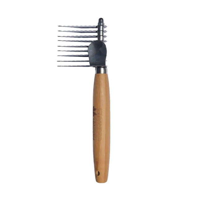 Bamboo Groom Dematting Rake Small/Medium - bamboo rake for dogs and cats, small and medium breeds.