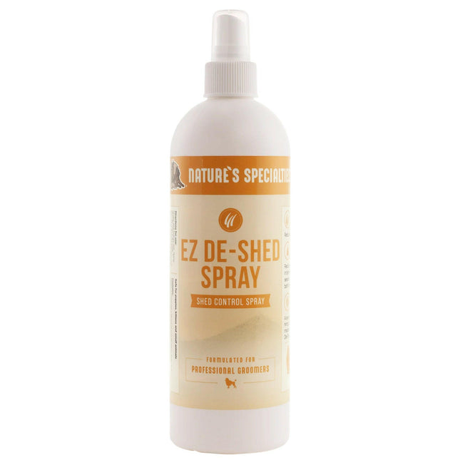 Nature's Specialties EZ De-Shed Spray - spray that facilitates undercoat removal, for dogs and cats.