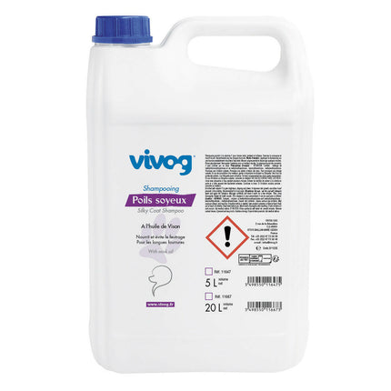 Vivog Silky Fur - shampoo for dogs with long hair, with mink oil and vitamin F.