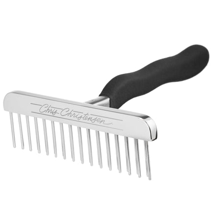 Chris Christensen T - Rake Large - Large, Double-Row Dog Rake, Cross-Row, Teeth.