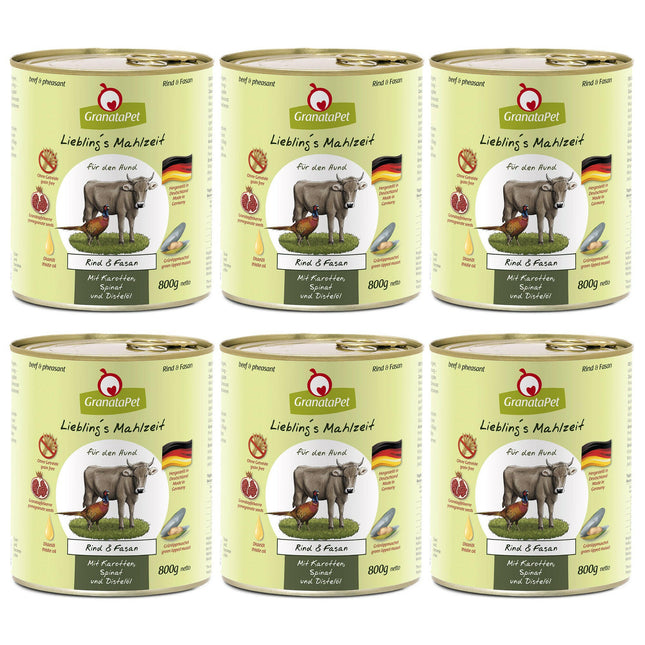 GranataPet Beef & Pheasant - grain-free wet dog food, beef and pheasant.