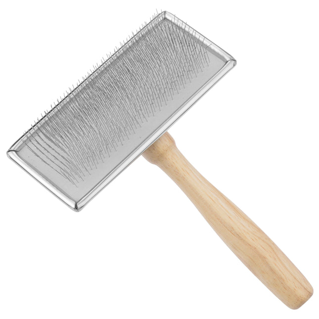 Slicker Brush M - wooden brush for medium dogs and cats.