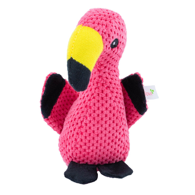 Blovi Flamingo - plush flamingo toy for puppies with a squeaker.