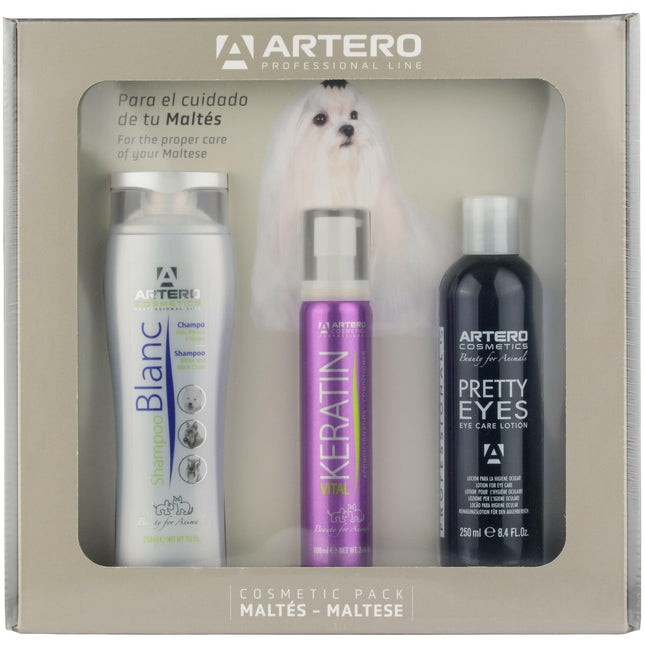 Artero Cosmetic Pack Maltese - cosmetic set for dog breeds with light-colored coats.