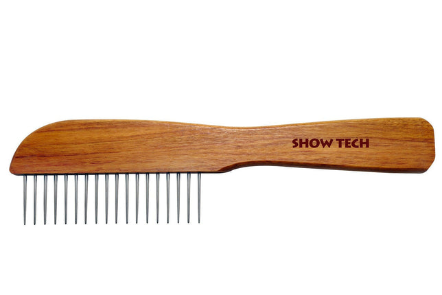 Show Tech Rosewood Poodle - wooden comb with wider tooth spacing.