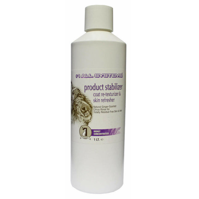 1 All Systems Product Stabilizer & Coat Re-Texturizer - rinse for cleaning and regenerating fur.
