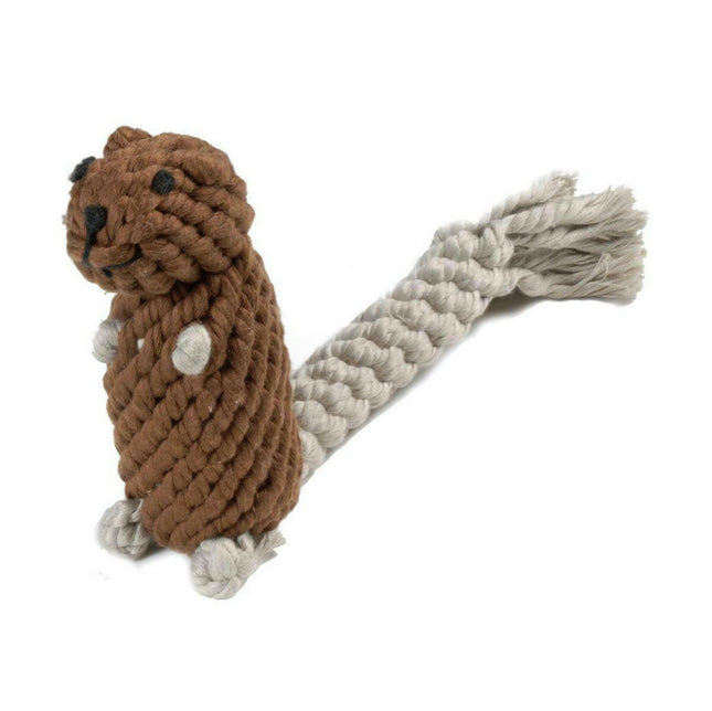 Record Cotton Squirrel - rope chew toy for dogs.