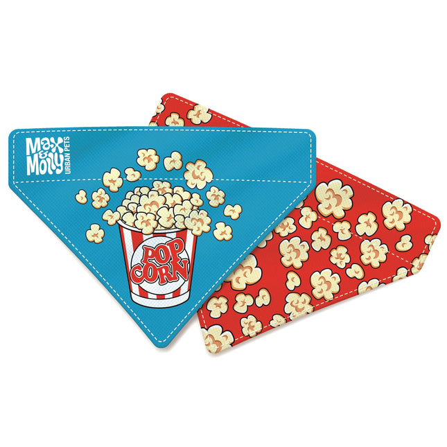 Max & Molly Reversible Bandana Popcorn - reversible bandana for dogs.