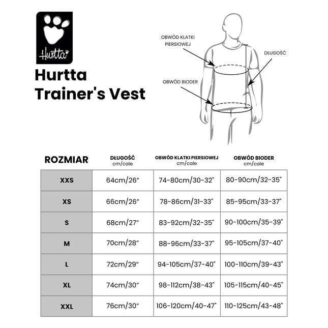 Hurtta Trainer's Vest Granite - training vest for dogs.