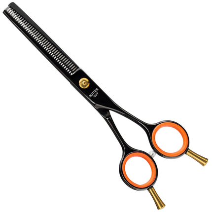 Geib Gator 008 Blender 6.5 - single-sided thinning shears made of Japanese steel, with a black finish, 30 teeth.
