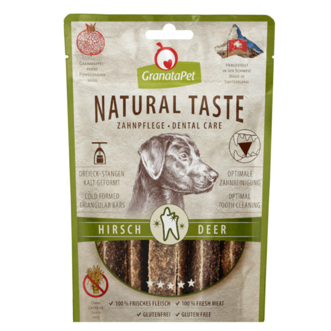GranataPet Natural Taste Dental Care Snack Deer - natural meat dental treats for dogs, deer strips.