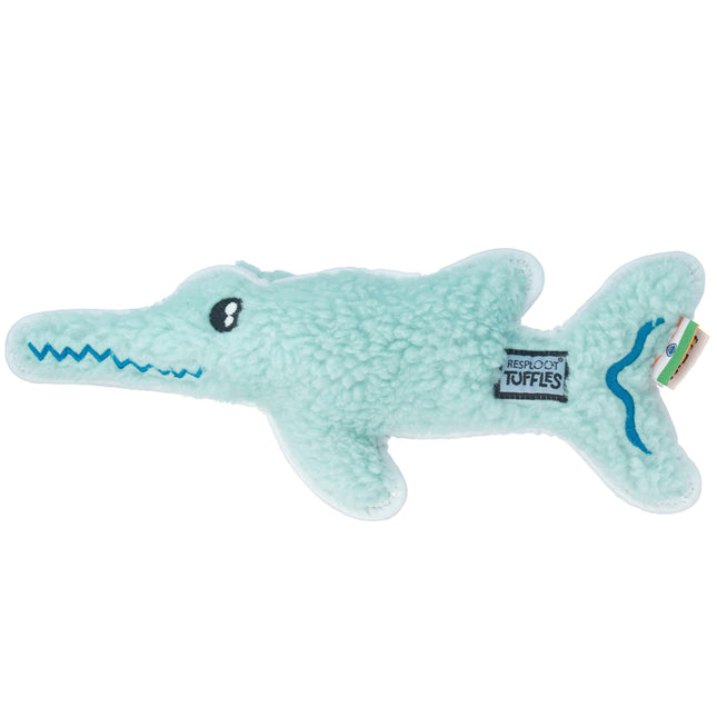 Resploot Tuffles Dolphin - durable dog toy, dolphin made from recycled materials, with a squeaker.