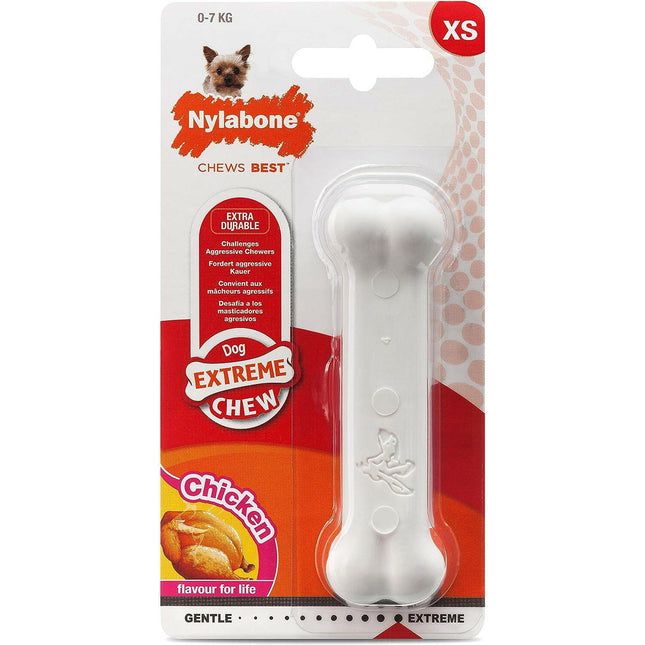 Nylabone Extreme Chew Chicken - durable chew toy for dogs, chicken flavor.