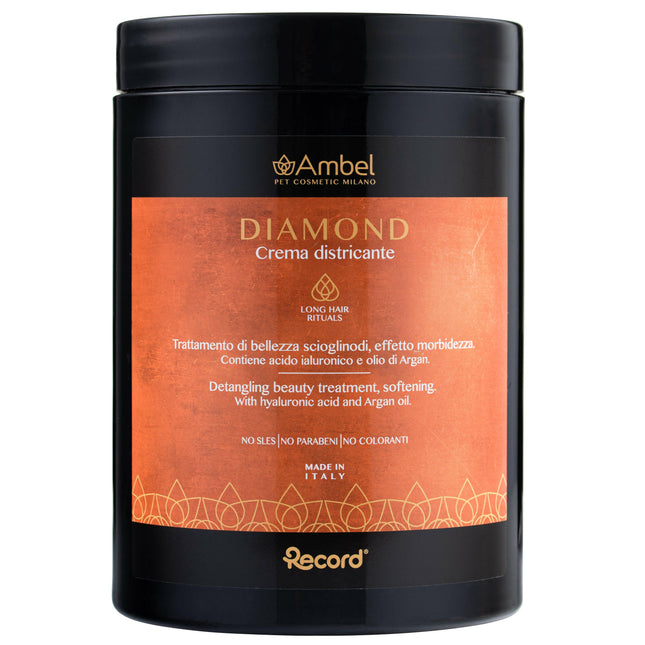 Ambel Diamond Detangling Cream - creamy mask that regenerates and facilitates the detangling of fur.