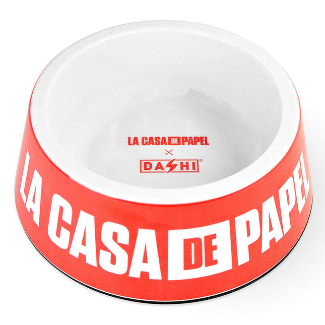 Dashi La Casa De Papel Original Bowl - melamine bowl for dogs and cats, themed after the series Money Heist.