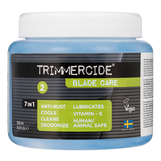 Trimmercide Blade Care 7in1 - cleaning and maintenance product for clipper blades.