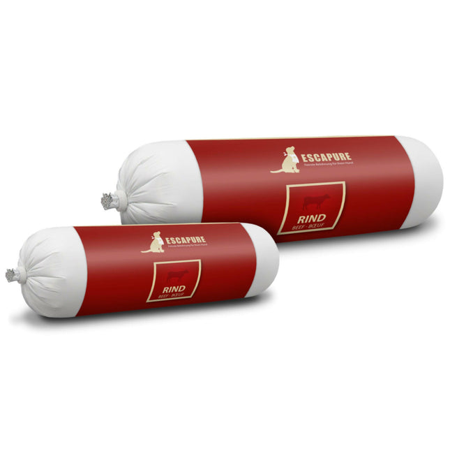 Escapure Beef Sausage - wet food for dogs, meat stick, beef.