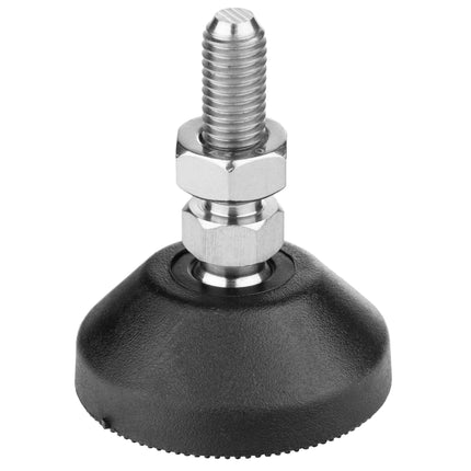 Blovi Adjustable Rubber Feet - adjustable leg for Blovi stationary tables, with a rubber base.