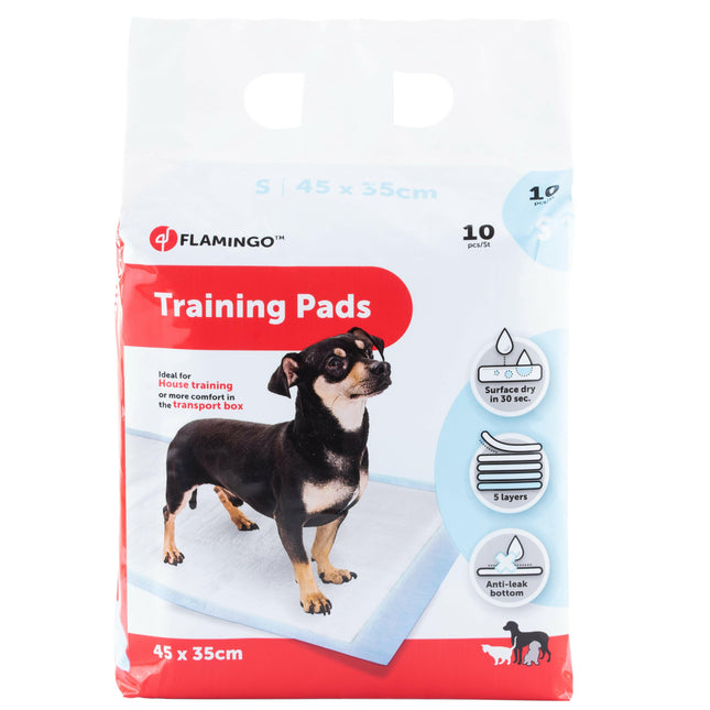 Flamingo Training Pads S (45x35cm) - dog training pads for housebreaking, 5-layer - 10 pieces.