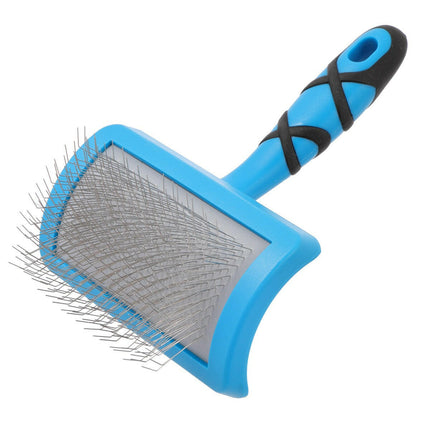 Groom Professional Soft Slicker Medium - contoured poodle brush with long pins, soft.
