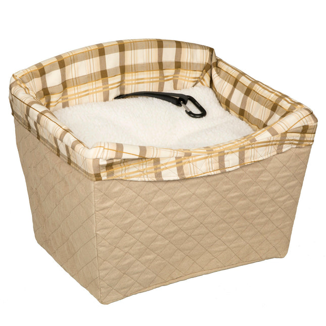 PetSafe Happy Ride Seat Tan - car seat for dogs in beige.