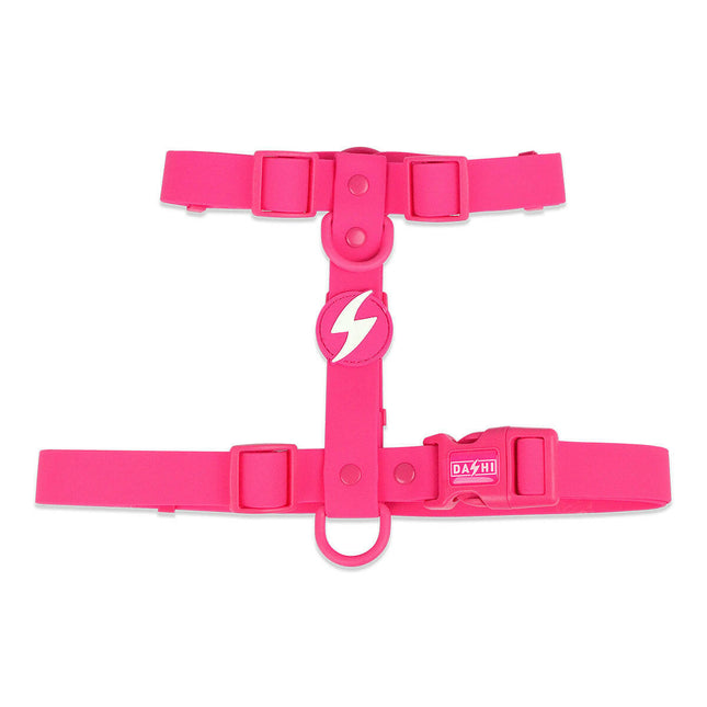 Dashi Colorflex Back Harness Pink - adjustable, waterproof guard harness for dogs, pink.