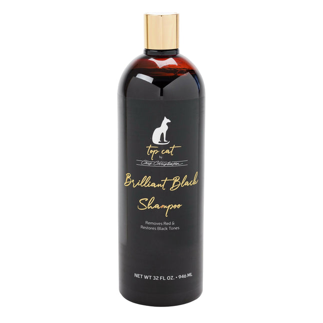 Chris Christensen Top Cat Brilliant Shampoo - revitalizing shampoo for dark and colored cat fur.