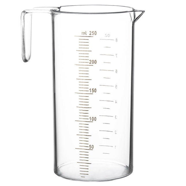 Comair Measuring Cup - small, transparent measuring cup with scale and handle.
