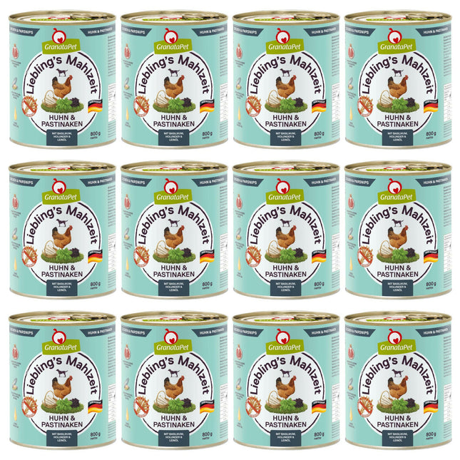 GranataPet Chicken & Parsnips - grain-free wet dog food, chicken with parsnips.