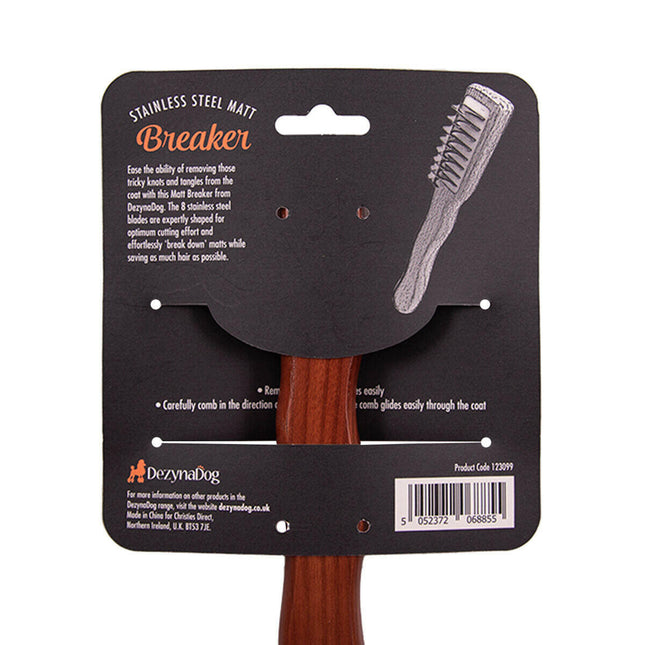 DezynaDog Stainless Steel Matt Breaker - Tool for Removing Tangles, Blades.
