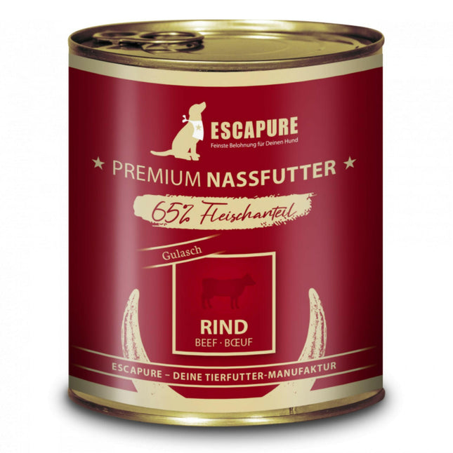 Escapure Beef Goulash - wet food for dogs, beef with vegetables, 82% meat.