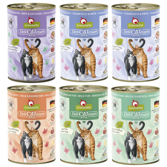 GranataPet DeliCatessen Food Set - Grain-Free Wet Food for Cats, Mix of 5 Flavors.
