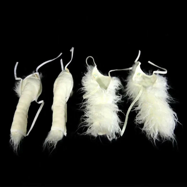 Mr. Jiang Practice Leg Hair - interchangeable leg fur for grooming mannequin.
