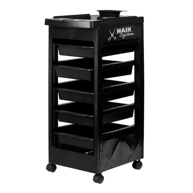 Activ Hair System 8 - 5 - mobile grooming assistant with 5 drawers + shelf, made of plastic.