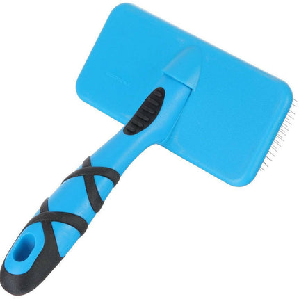 Groom Professional Flat Slicker Brushes Medium - flat and soft poodle brush.